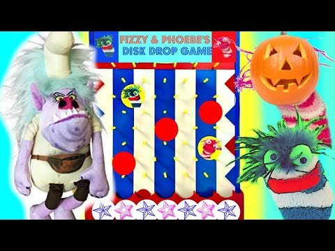 Trolls Play Halloween Jack O' Lantern Disk Drop Game