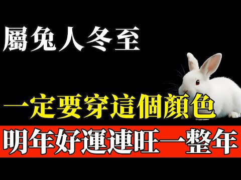 12月21號冬至，屬兔人一定要穿這個顏色，讓明年你鴻運當頭，好運連旺一整年！【般若之音】#生肖 #運勢 #風水 #財運#命理