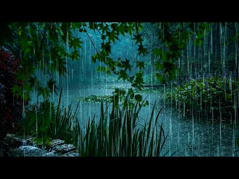 Ease Anxiety & Stress with Soft Rain on Forest Lake | Rain ASMR to Deep Sleep