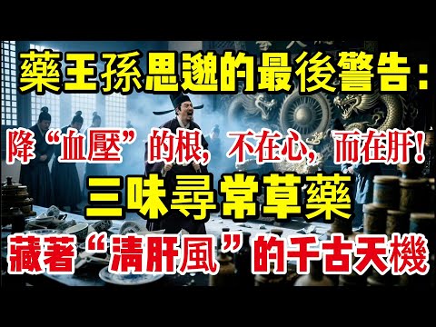 藥王孫思邈的最後警告：降“血壓”的根，不在心，而在肝！三味尋常草藥，藏著“清肝風”的千古天機|養生|健康人生|老年健康|打坐冥想|道家|佛教 |修心修行|禪悟人生 |南無阿彌陀佛|談佛道安