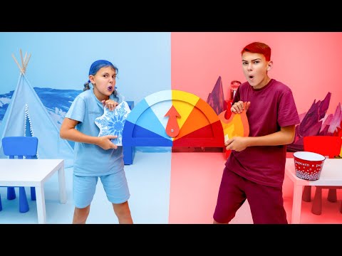 Hot vs Cold Challenge med Ivan og Maria 😱🔥❄️