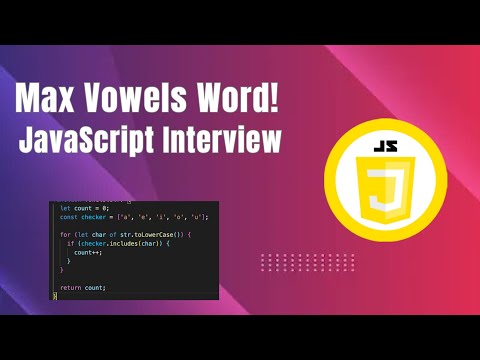 Find the Word with the Most Vowels in JavaScript | String Logic Explained
