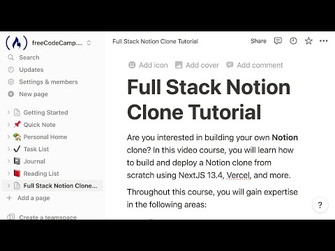 Build and Deploy Notion Clone – Full Stack Tutorial (NextJS 13, DALL•E, DrizzleORM, OpenAI, Vercel)