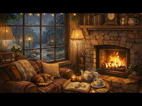 I've never been so relaxed...Old music playing inside, rain falling softly outside the window.