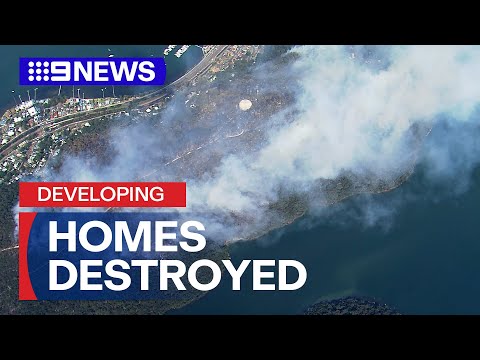 FULL COVERAGE: Multiple homes wrecked by bushfire on NSW Central Coast | 9 News Australia