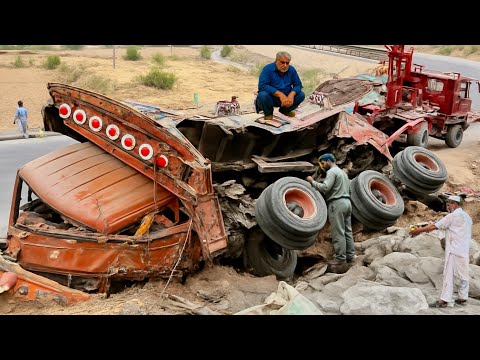 🏔️This 10-Wheeler Crashed Into a Mountain – Pakistani Mechanic Rebuilt It Like New!