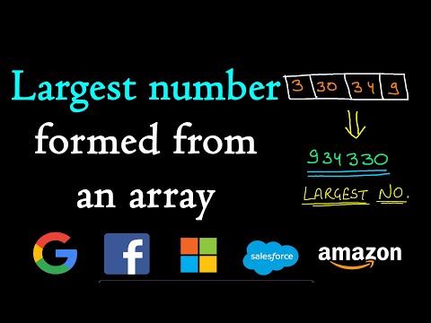 Largest number formed from an array