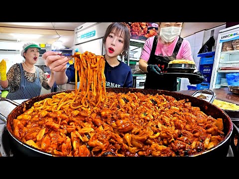 Giant Dakgalbi Challenge!🔥 Korea’s Only Michelin Spot You Must Try!