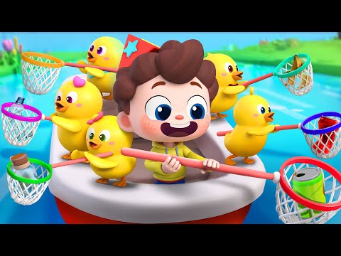 Don’t Throw Trash in the Ocean | Five Little Ducks Song | Nursery Rhymes & Kids Songs | BabyBus