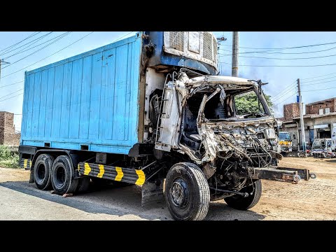 Hino Truck Huge Dangerous Accident Cabin Repairing And Fully Restoration