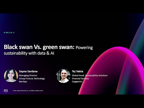 AWS re:Invent 2024 - “Black swan” vs. “green swan”: Powering sustainability with data & AI (AIM116)