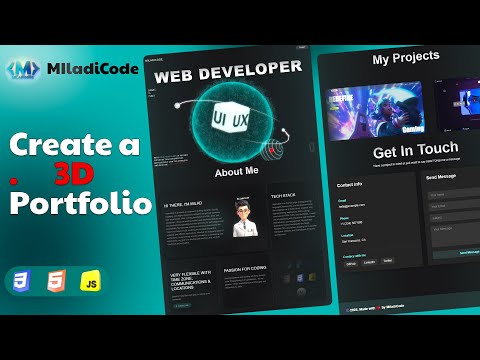 Build a Stunning 3D Portfolio Website with HTML, CSS, JavaScript & Spline | Fully Responsive