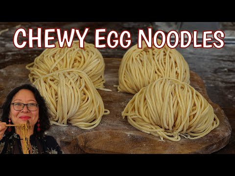 How To Make Chinese Egg Noodles At Home! Easy to Get a Chewy Texture!