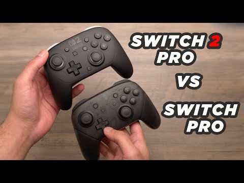 Nintendo Switch 2 PRO Controller VS Switch 1 PRO Controller Comparison