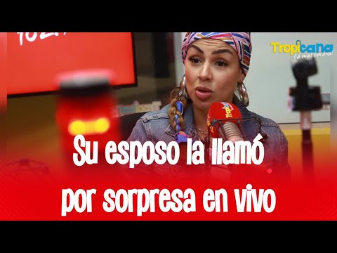 Así reaccionó Maía cuando su esposo la llamó por sorpresa en plena entrevista