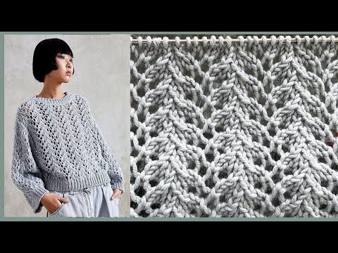 Шикарный ажурный узор для стильного джемпера по мотивам Кучинелли
