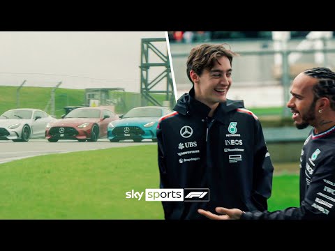 Lewis Hamilton, George Russell and Toto Wolff race around Silverstone! ❤📈