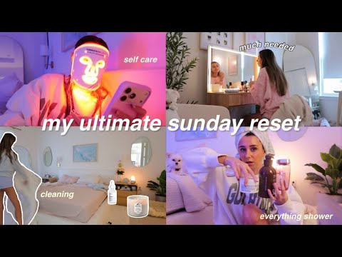 SUNDAY RESET ROUTINE 🎧 deep cleaning, self-care, productive prepping