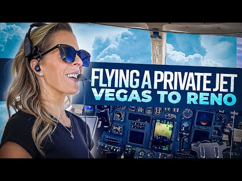 Dodging Storms in the Heat | Flying a Private Jet from Las Vegas to Reno 🌩✈️