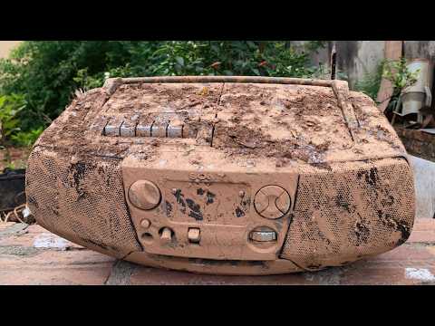 Restoration Abandoned SONY Radio Cassette CD // The SONY Radio Time Forgot - Extreme Restoration