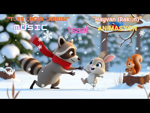 “Türkçe Çocuk Şarkısı – Rakun Şarkısı | Eğitici Hayvan Şarkıları”(1 saat)