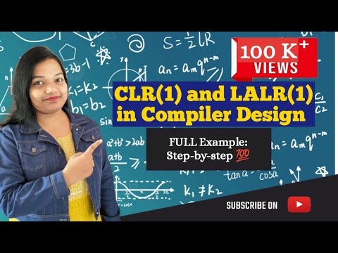 18. CLR(1) and LALR(1) parsing solved example | canonical collection of LR(1) items