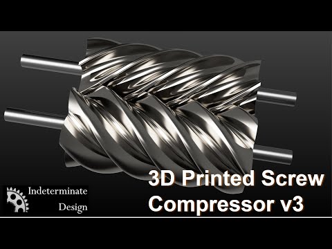 3D Printed Screw Compressor V3