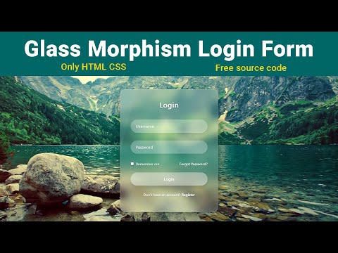 How to Make a Glass Effect Login Form – Easy UI Design Tutorial #login #cssprojects  #webdesign