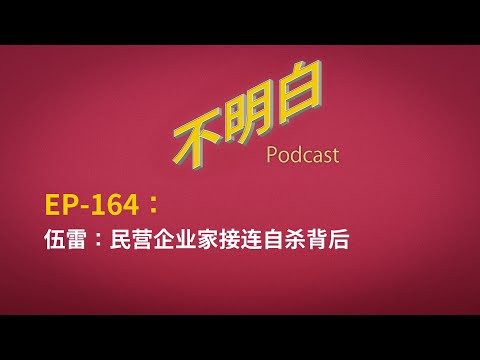 EP-164 伍雷：民营企业家接连自杀背后  | 汪林朋 | 中国民营企业家的悲歌 | 留置 | 任志强  |  孙大午 | 扫黑除恶 |  远洋捕捞 |  司法制度 |  不明白播客 |