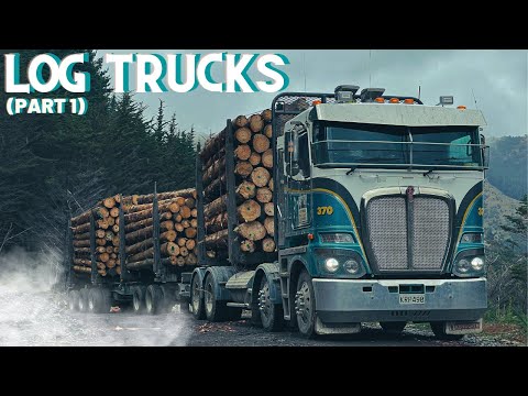 Log Trucks New Zealand (Marlborough) 4K!!!  PART 1
