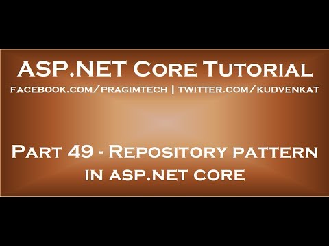 Repository pattern in asp net core