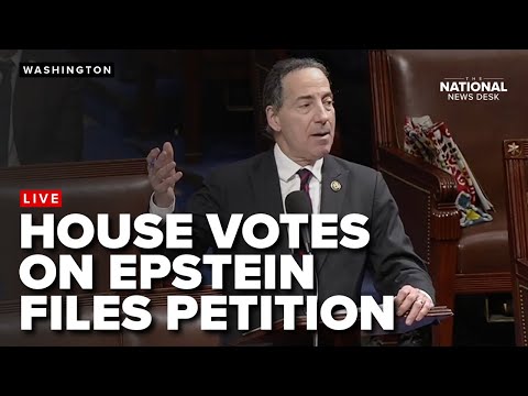 House floor live look: Representatives to vote on petition to release Epstein files