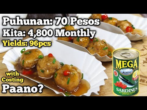 NEGOSYO SA MALIIT NA PUHUNAN 2021 FISHBALL SARDINES RECIPE WITH SAUCE