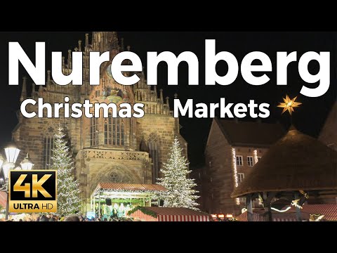 Nuremberg (Nürnberg) Christmas Markets, Germany Walking Tour 4k - With Captions