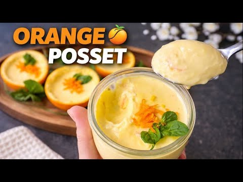 3-Ingredient Orange Posset 🍊 | No-Bake Dessert