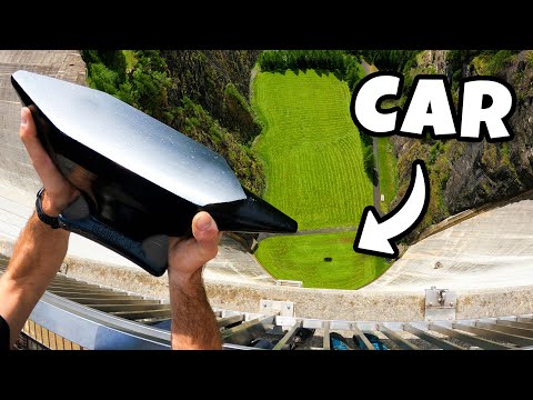 ANVIL Vs. CAR from 165m Swiss Dam!