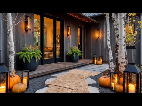 QUICK & EASY MODERN OUTDOOR HALLOWEEN MAKEOVER :  Curb Appeal in Hours With Pumpkins & Lanterns 🎃✨