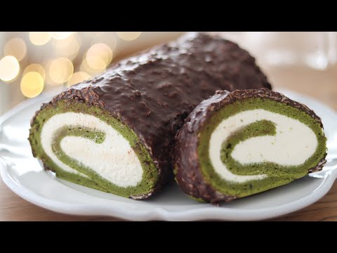 Double Chocolate & Matcha Swiss Roll Cake｜HidaMari Cooking
