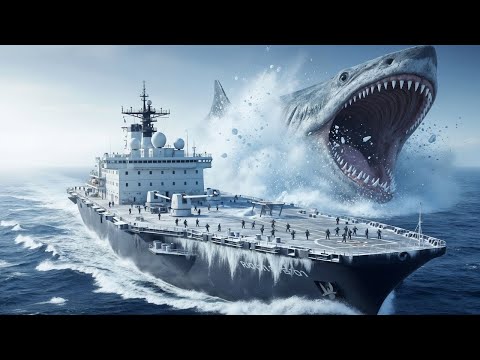 US Navy Rescues Icebreaker from Giant Megalodon Shark Attack in Arctic Ocean