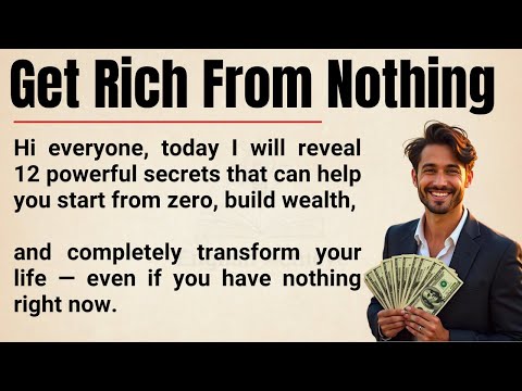 How To ACTUALLY Get Rich From Nothing 🔥 | 12 Secrets You Must Learn | Graded Reader | Learn English✅