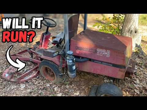 COMMERCIAL DIESEL MOWER LEFT ROTTING IN A FIELD FOR 20 YEARS…WILL IT RUN?
