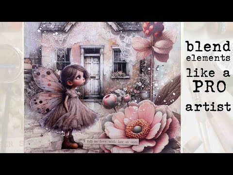 🩷 How I BLEND Rice Paper into my collage journal page - easy beginners idea