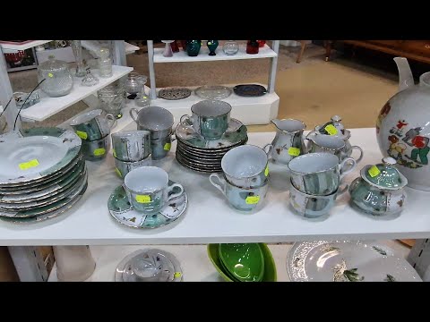 Second-hand Germany flea market bazaar porcelain crystal antique vintage Second Hand Germany porc...