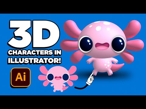 3D Character Design in Illustrator! | Turn Your 2D Designs into 3D!
