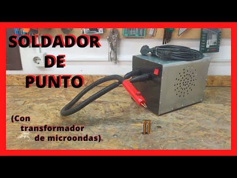 🔴SOLDADOR DE PUNTO CASERO (Con TRANSFORMADOR de MICROONDAS)