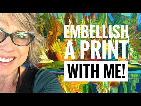 Studio Day! Talking shop and embellishing a print!