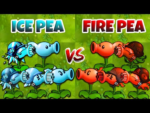 PVZ Fusion 3.1 Challenge - Team ICE PEA vs FIRE PEA vs Obsidian Gargantuar - Who Will Win?