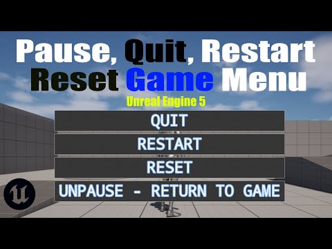 Pause / Quit / Restart Game With Enhanced Input or Widget Menu In Unreal Engine 5 Tutorial