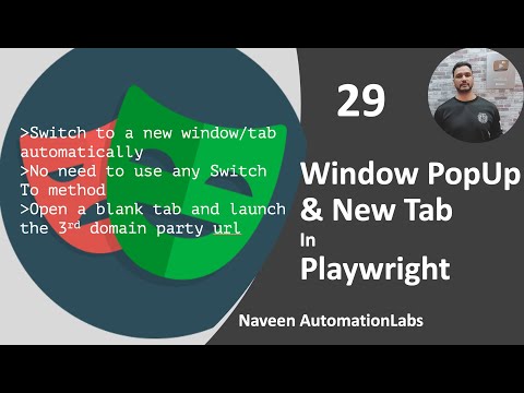 #29 - Handle Browser Window Pop Up and Tab in Playwright || Playwright with java