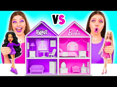 We Build Amazing Doll House | Barbie vs Bratz Challenge